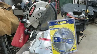 Changing the blade on a miter saw