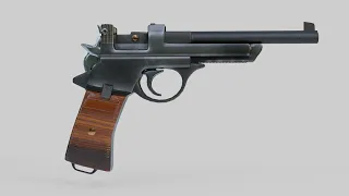 3D model M1901 Mannlicher Self-Loading, Semi-Automatic Pistol