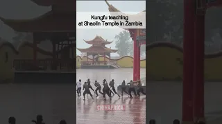 Kungfu teaching at Shaolin Temple in Zambia