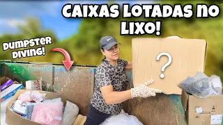 Dumpster diving! Caixas lotadas no lixo dos Estados Unidos!🇺🇸