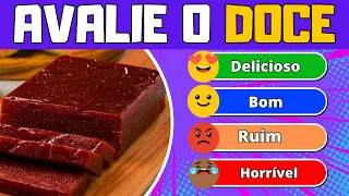 Classifique Os Doces Que Você Mais Gosta de Horrível a Delicioso |  Quiz Avalie a Comida