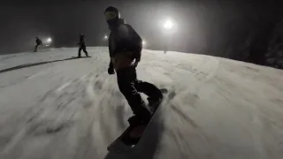 Night Skiing Stevens Pass Park Laps  01/17/2021