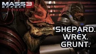 Mass Effect 3 Citadel DLC: Shepard. Wrex. Grunt. (FemShep version)