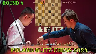 AMAZING GAME!! Wei Yi vs Magnus Carlsen || Superbet Poland Blitz Chess 2024 - R4