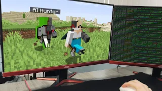 I coded an AI to hunt me in Minecraft Manhunt...