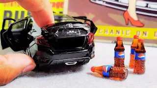 Unboxing Mini Realistic Honda Civic Black ❤️ | 1/32 Scale | Diecast Scale Model Car