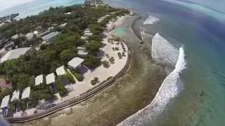 Surfing at Kandooma Resort, Maldives | HD surf footage by drone