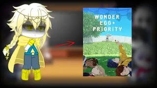 Sans aus react to anime girls || wonder egg priority || Rus/Eng sab || part 2/?