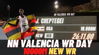 Joshua Cheptegei takes down the 10,000m WORLD RECORD on the track | NN World Record Day in Valencia
