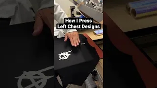How to place and press a Left Chest (Over the Heart) design. #heatpress #customshirts #shorts
