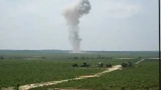 C4/EOD controlled explosion on military base.