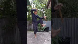Chaiya Krabi Krabong Two-Sword Training Routine by Kru Cho in Chiang Mai