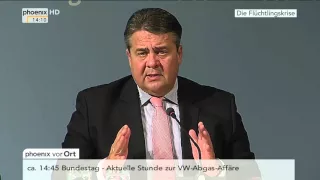 Flüchtlingskrise: Reaktion auf Gipfel von Sigmar Gabriel am 25.09.2015