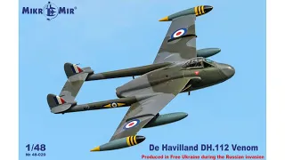 Unboxing  Mikro Mir 48-020 - 1/48 - DE Havilland DH.112 Venom. Plastic Model Kit