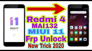 Redmi 4(MAI132)MIUI-11 Frp Bypass 2020 Without Pc||No Gmail Account||Bypass Google Lock 100% Working