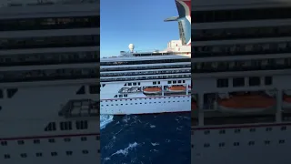 Carnival Glory CRASHED into Carnival Legend and then almost hits Oasis of the Seas, in Cozumel