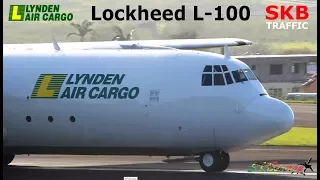Epic !!! Lynden Air Cargo Lockheed L-100 engine start, taxi and departure from St. Kitts to Miami