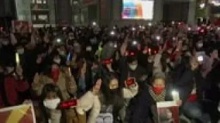 Candlelight vigil in Tokyo against Myanmar's coup