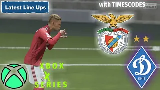 Benfica v Dynamo Kyiv - Champions League - FIFA 22 Gameplay - Xbox Series X - Latest Line-Ups