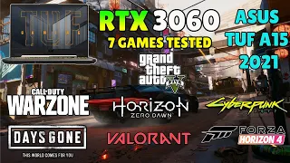 Ryzen 7 5800H + RTX 3060 (Gaming Laptop) | 7 Games Tested in 2021 - Asus TUF A15 2021 Gaming Test