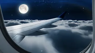 Airplane White Noise for Sleeping | Fall Asleep on this Overnight Flight!