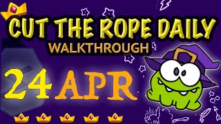 Cut The Rope Daily April 24 | #walkthrough  | #10stars | #solution