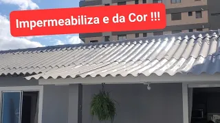 Pintura de telhado com air less , A melhor dica para telhas brasilit!!!
