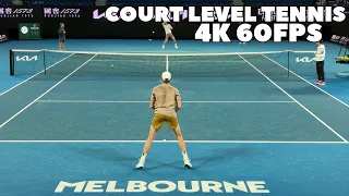 Jannik Sinner & Andy Murray High Quality Hitting Practice | Groundstrokes, Serves, Volleys 4K 60FPS