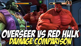 The Overseer Vs Red Hulk Damage Comparison | Pretty Close! | Marvel Contest Of Champions