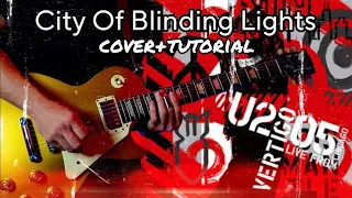 U2 - City Of Blinding Lights Vertigo Tour (Guitar Cover + Tutorial) Free Backing Track Line 6 Helix
