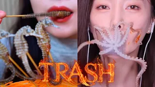 Trash compilation live seafood Asmr Eating - Sas Asmr, Linh Asmr, Ssoyoung Part 46