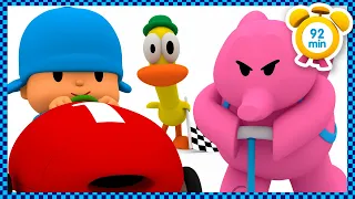 🏎️ POCOYO in ENGLISH - Racing Cars For Kids [92 min] Full Episodes |VIDEOS and CARTOONS for KIDS