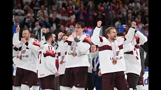 Latvia wins United States for bronze medal! #viral #hockey #latvia #bronze