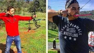 CHAD MENDES AND PAT LONG-RANGE BOW SHOTS!!