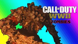 COD WW2 Zombies Funny Moments - Easter Egg Boss and POOB Clan Tryouts!