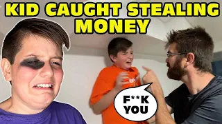 Kid Temper Tantrum Gets His Butt Kicked After Stealing Money.