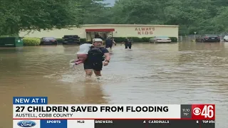 Cobb County firefighters evacuate kids at daycare due to flooding