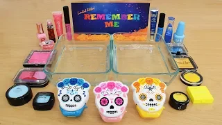 Day of the Dead - Mixing Makeup Eyeshadow Into Slime Special Series 229 Satisfying Slime Video