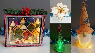 4 Economical Christmas Decoration idea with simple material |DIY Affordable Christmas craft idea🎄256