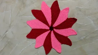 36 FANDE - STAR/FLOWER SHAPE POOJA MAT/TABLE MAT/DOOR MAT KNITTING । SIMPLE STEPS । How To Make । #