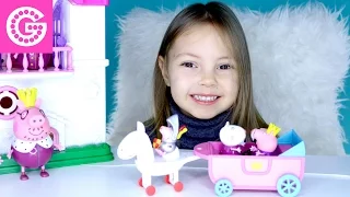 Кортеж Свинки Пеппы. 粉红猪小妹 Королевский замок. Peppa pig на детской площадке