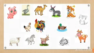 Үй жануарлары Учим слова -Тема урока: Домашние животные на казахском языке