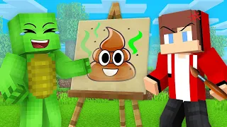 Mikey Pranked JJ with DRAWING MOD - Maizen Parody Video in Minecraft