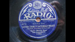 'Leven Thirty Saturday Night. Radio Melody Boys. 8" Edison Bell Radio 78 rpm Record.