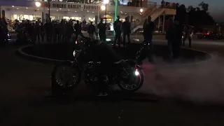 Harley Sportster 5th gear burn out  1st place