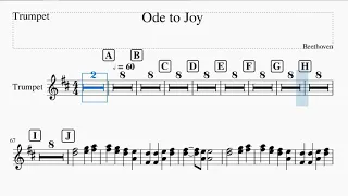 (online project)Ode to joy Trumpet