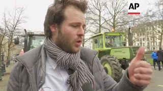 Belgium farmers protest milk prices