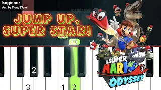 [Beginner]Jump Up, Super Star! - Super Mario Odyssey | Piano Tutorial in C major