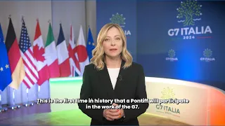 Prime Minister Giorgia Meloni announces the participation of Pope Francis at the G7