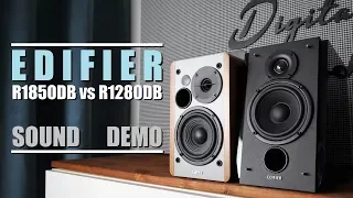 Edifier R1850DB vs Edifier R1280DB  ||  Sound Demo w/ Bass Test